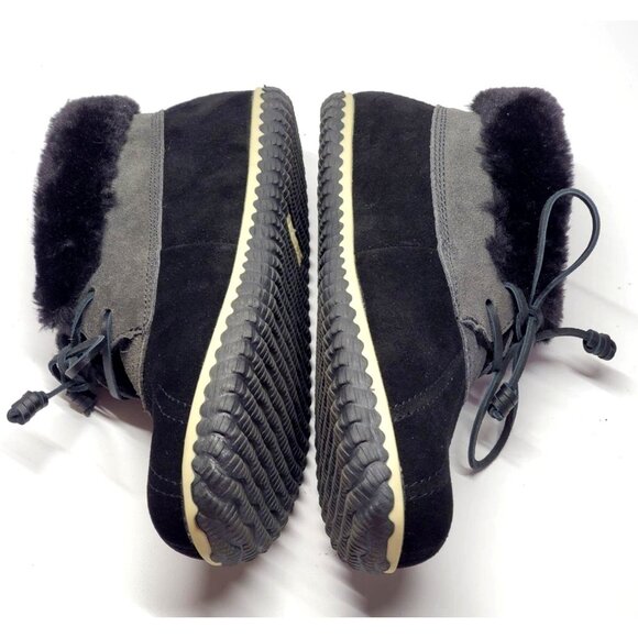 NWB Sperry Top Sider Women's Black Suede Elayna Duck Boot Slipper Size 8M 600 - Picture 8 of 9